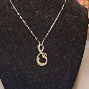 Elegant Silver and Gold Infinity Necklace